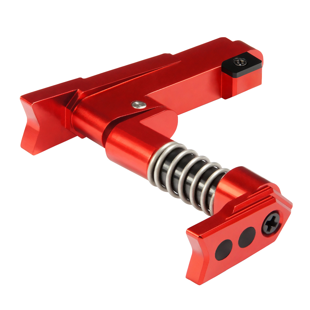 CNC Aluminum Advanced Magazine Release (Style A) (Red)