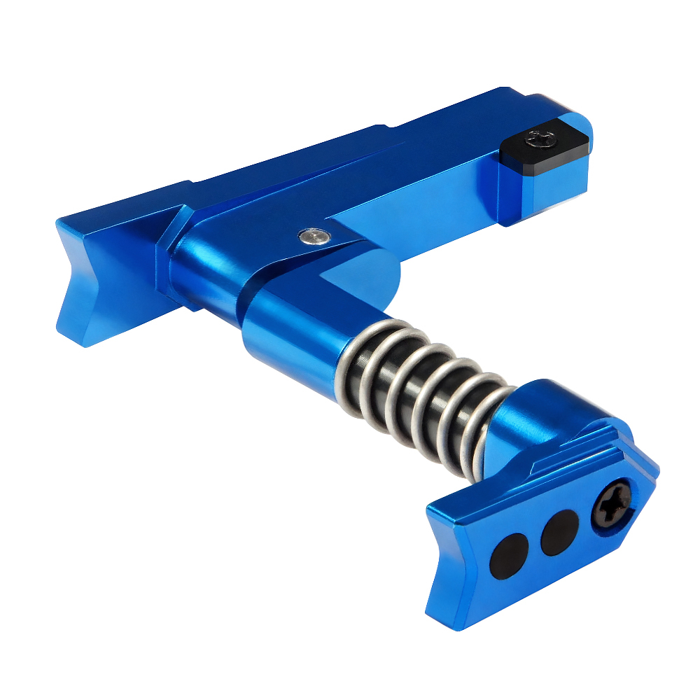 CNC Aluminum Advanced Magazine Release (Style A) (Blue)