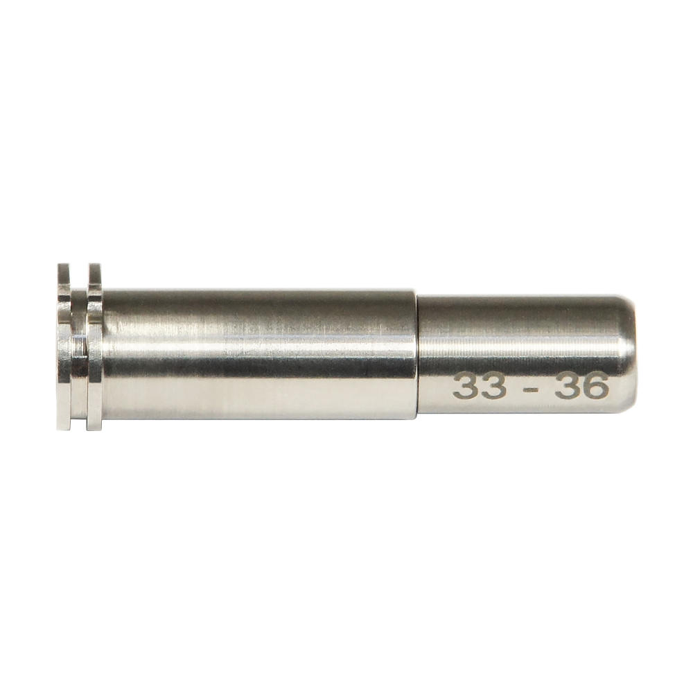 CNC Titanium Adjustable Air Seal Nozzle 33mm - 36mm for Airsoft AEG Series