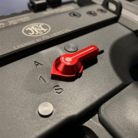CNC Aluminum Low Profile Selector Lever (Style A) (Red) - VFC SCAR-L/H