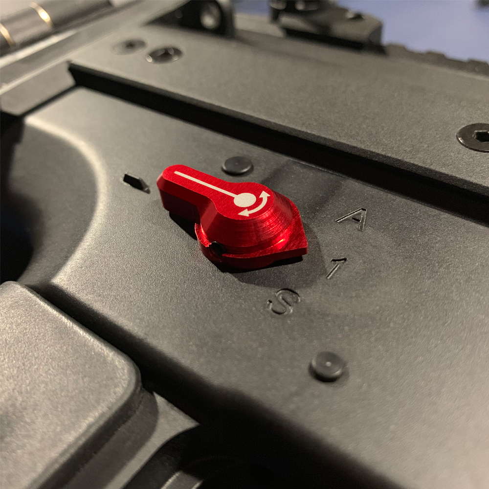 CNC Aluminum Low Profile Selector Lever (Style A) (Red) - VFC SCAR-L/H