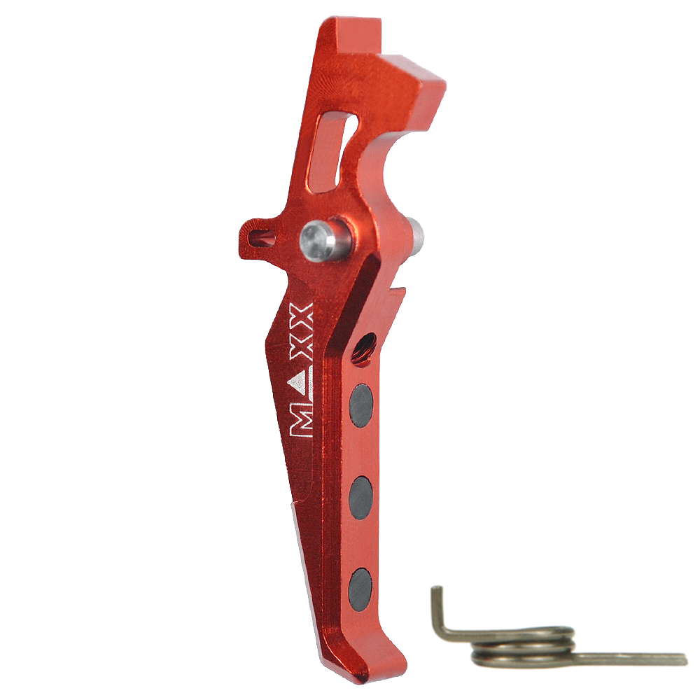 CNC Aluminum Advanced Trigger (Style E) (Red)