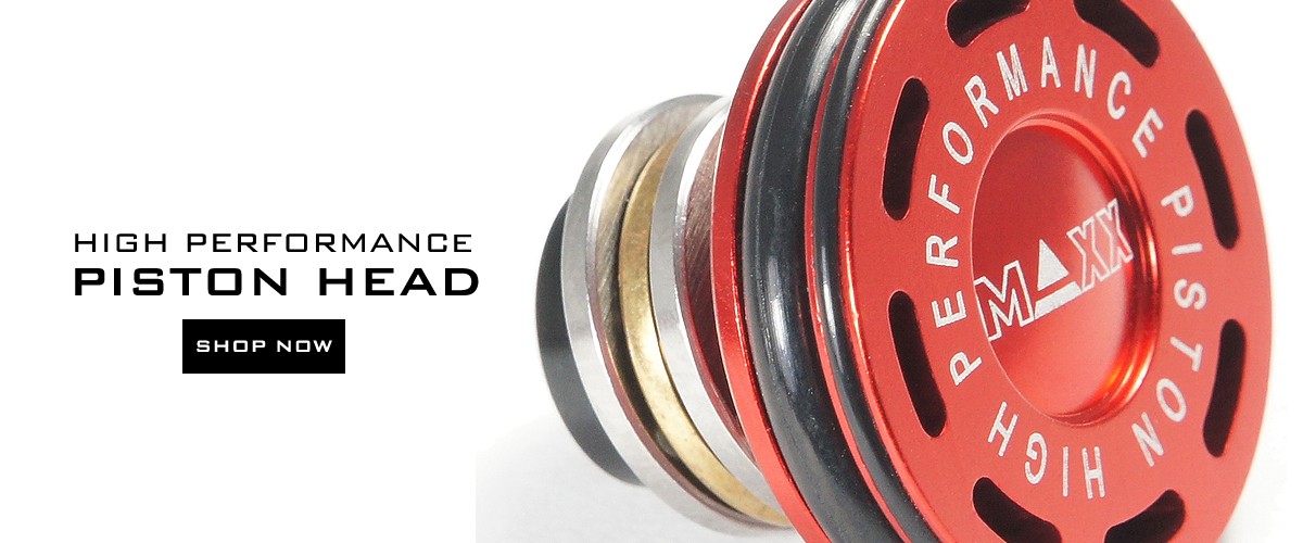 Aluminum Double O-Ring Ball Bearing AEG Piston Head
